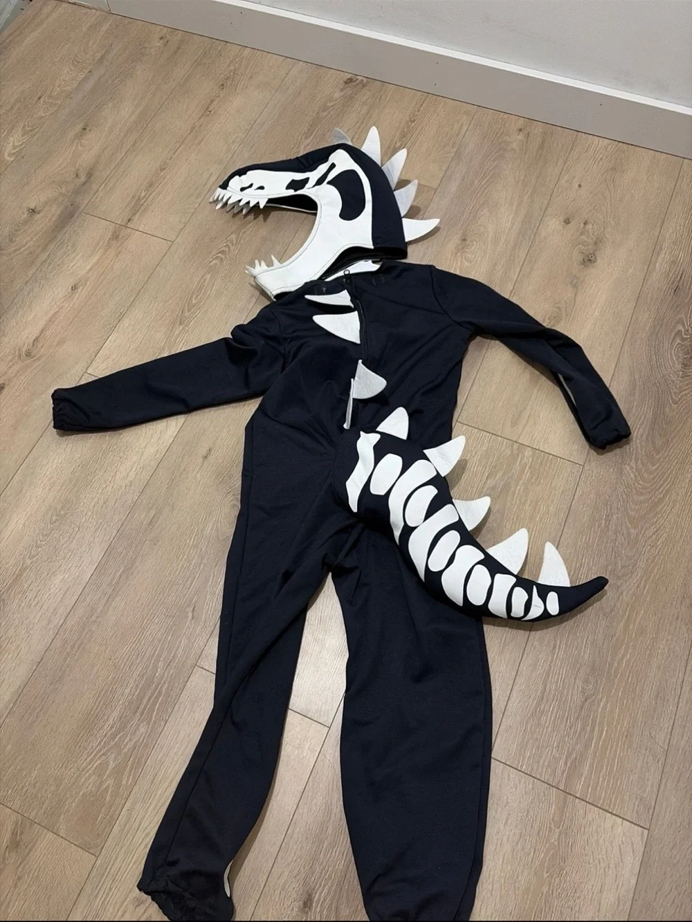 Glow-in-the-Dark Dino Skeleton Halloween Costume
